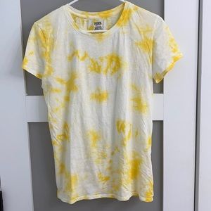 Pink yellow tie dye tee